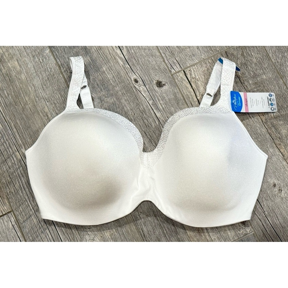 Playtex 4823 Love My Curves Balconette Bra Underwire Womens 44DDD White NWT